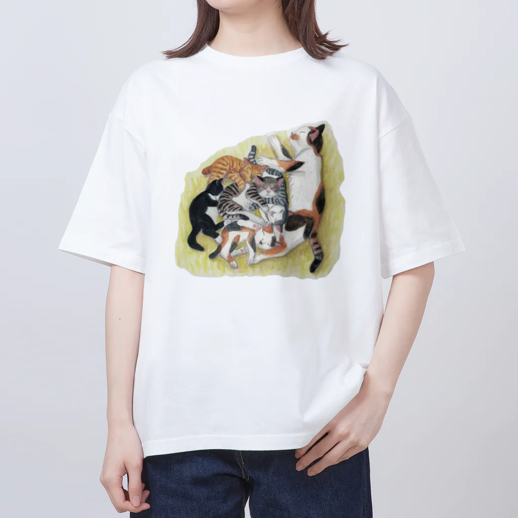 イラストレータ　佐野早津紀グッズの佐野早津紀　猫　XYZ Oversized T-Shirt