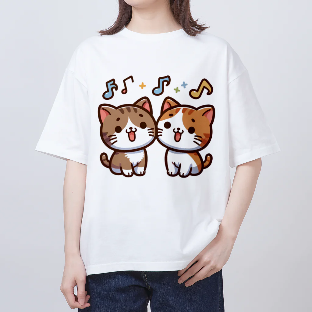 チェリモヤのねこコーラス 09 オーバーサイズTシャツ