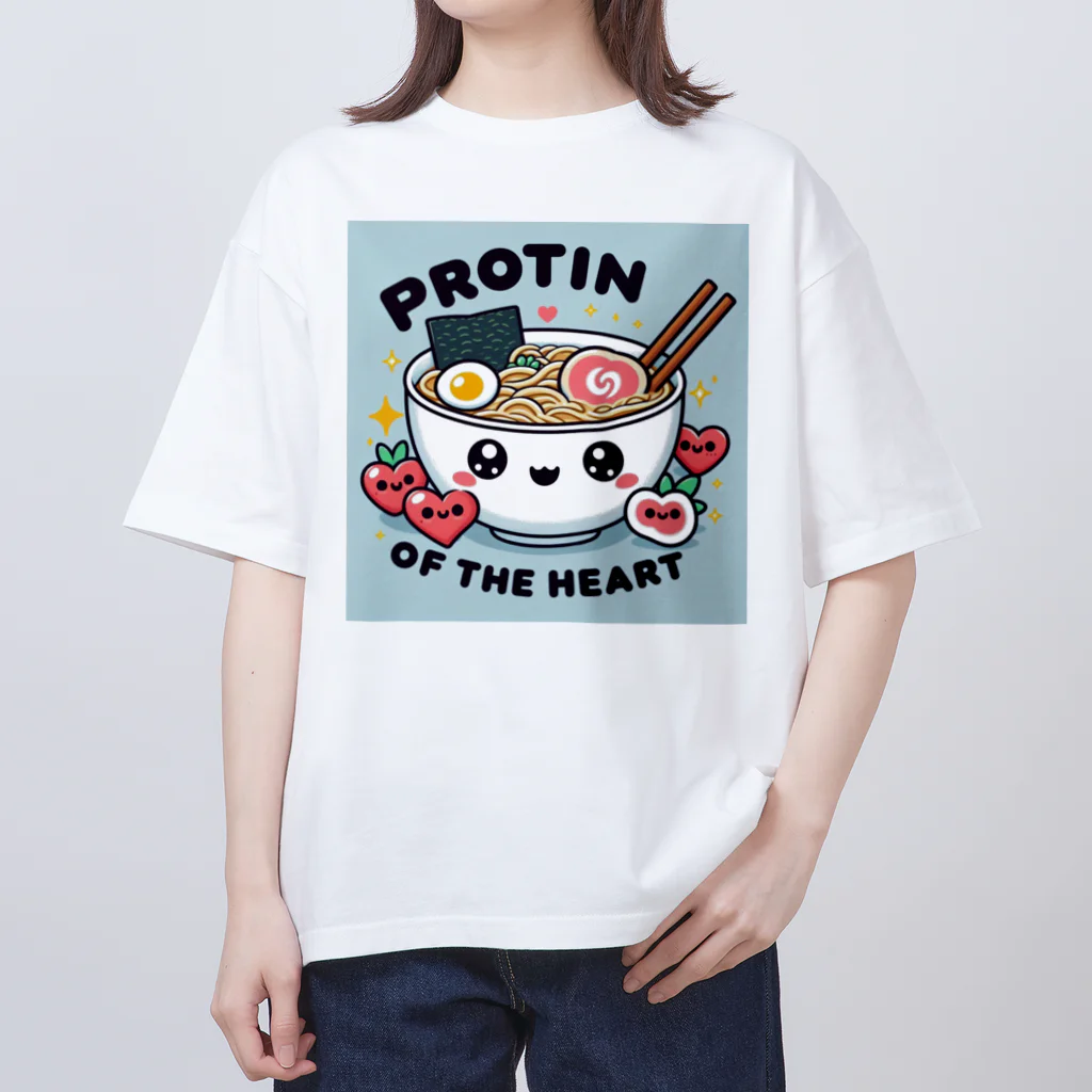 FOOD･Tのラーメンは心のプロテイン Oversized T-Shirt