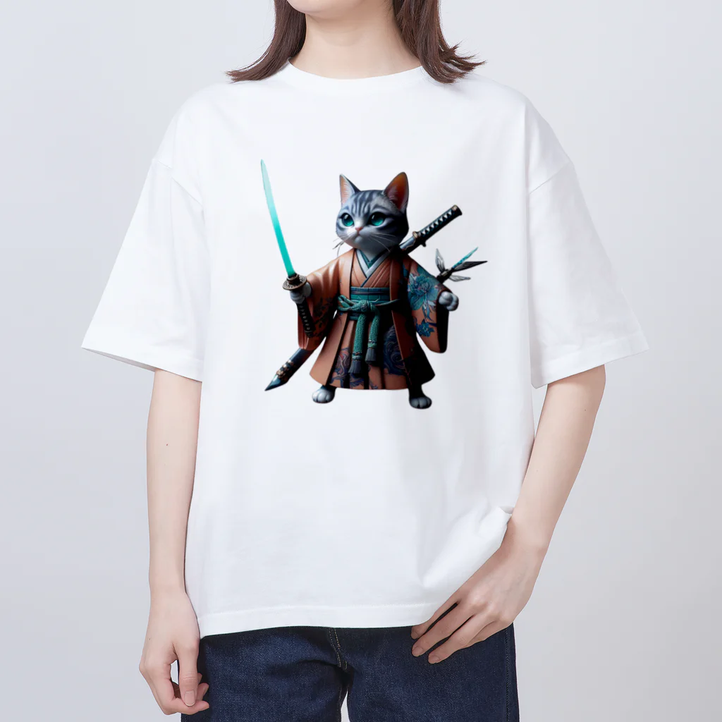 samuraicatのSamurai CAT Oversized T-Shirt