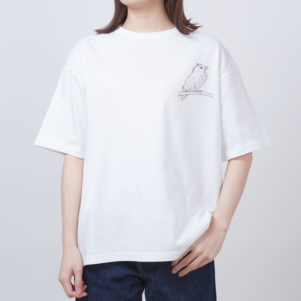 Lily bird（リリーバード）の水浴び文鳥 Oversized T-Shirt