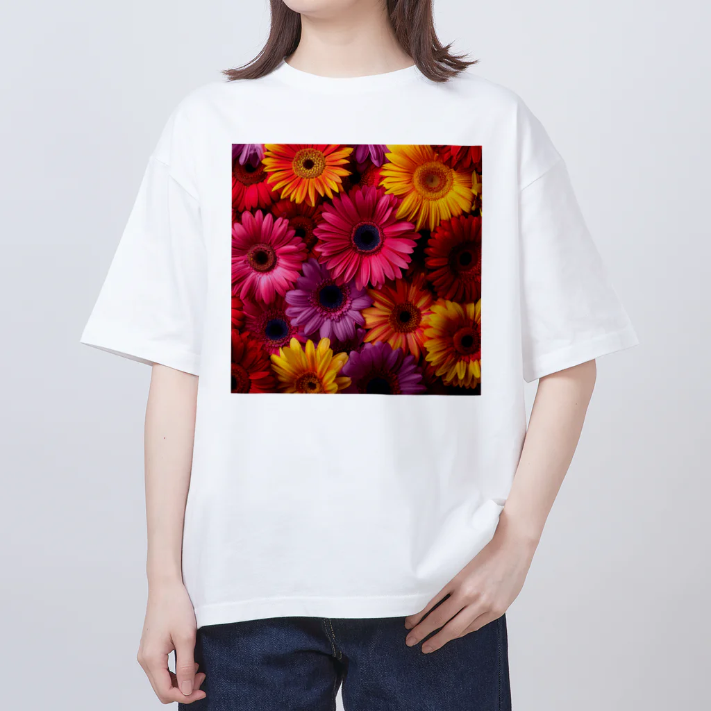 オンラインショップイエローリーフの色鮮やかな花 オーバーサイズTシャツ