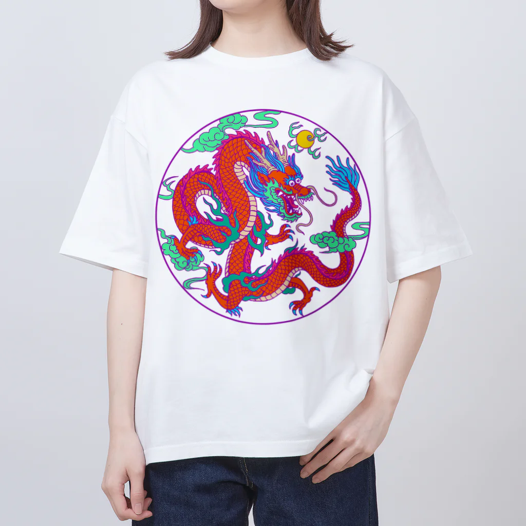 KIWAENGINEERINGの龍(ホワイト) Oversized T-Shirt