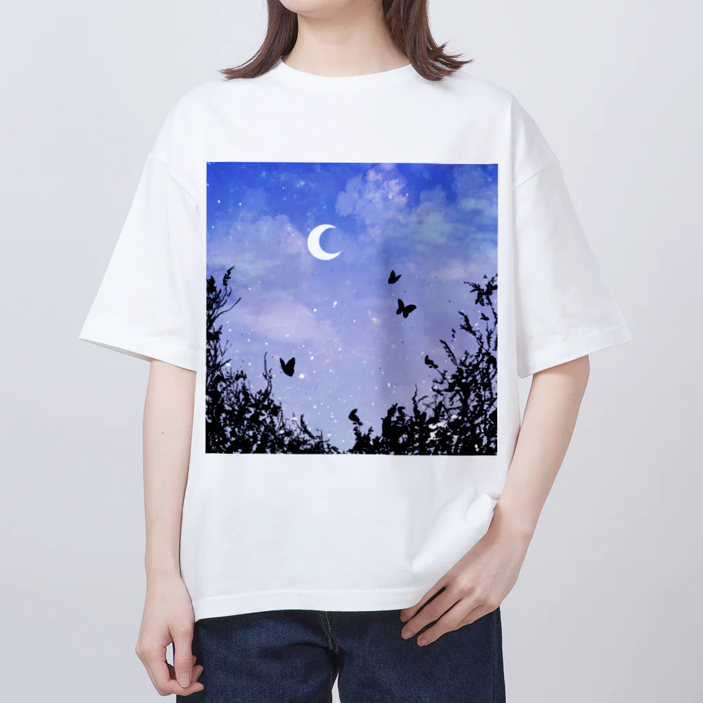 atelier_lapislazuliの月下蝶 オーバーサイズTシャツ