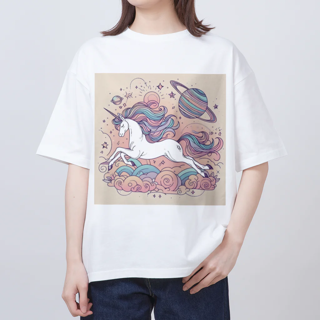 夢の世界のユニコーンのやつ Oversized T-Shirt