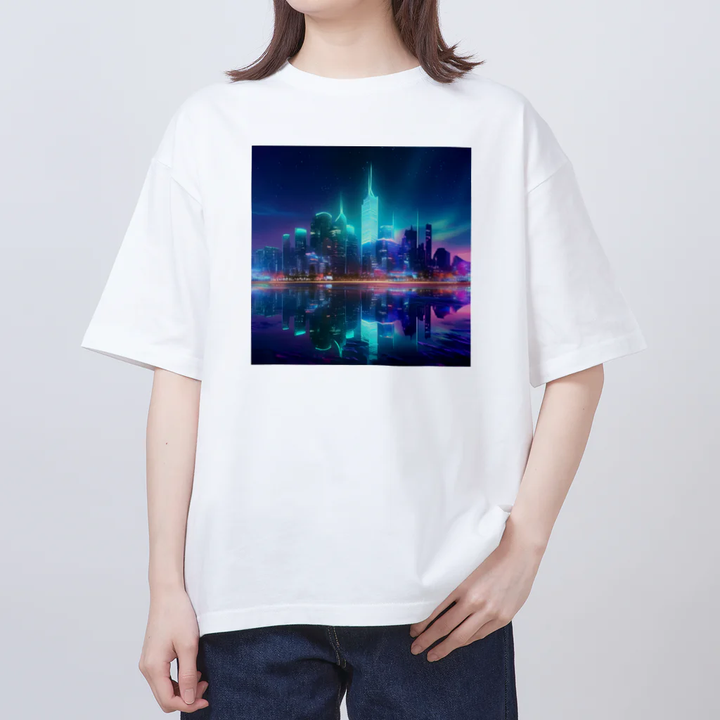 Mysycaの海辺の都市F オーバーサイズTシャツ