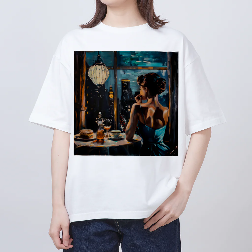 AQUAMETAVERSEの夕暮れ・寛ぎの時間　Tomoe bb 2712 Oversized T-Shirt