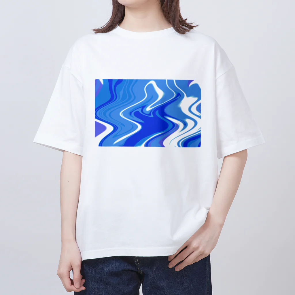 Aster1smのblue marble オーバーサイズTシャツ