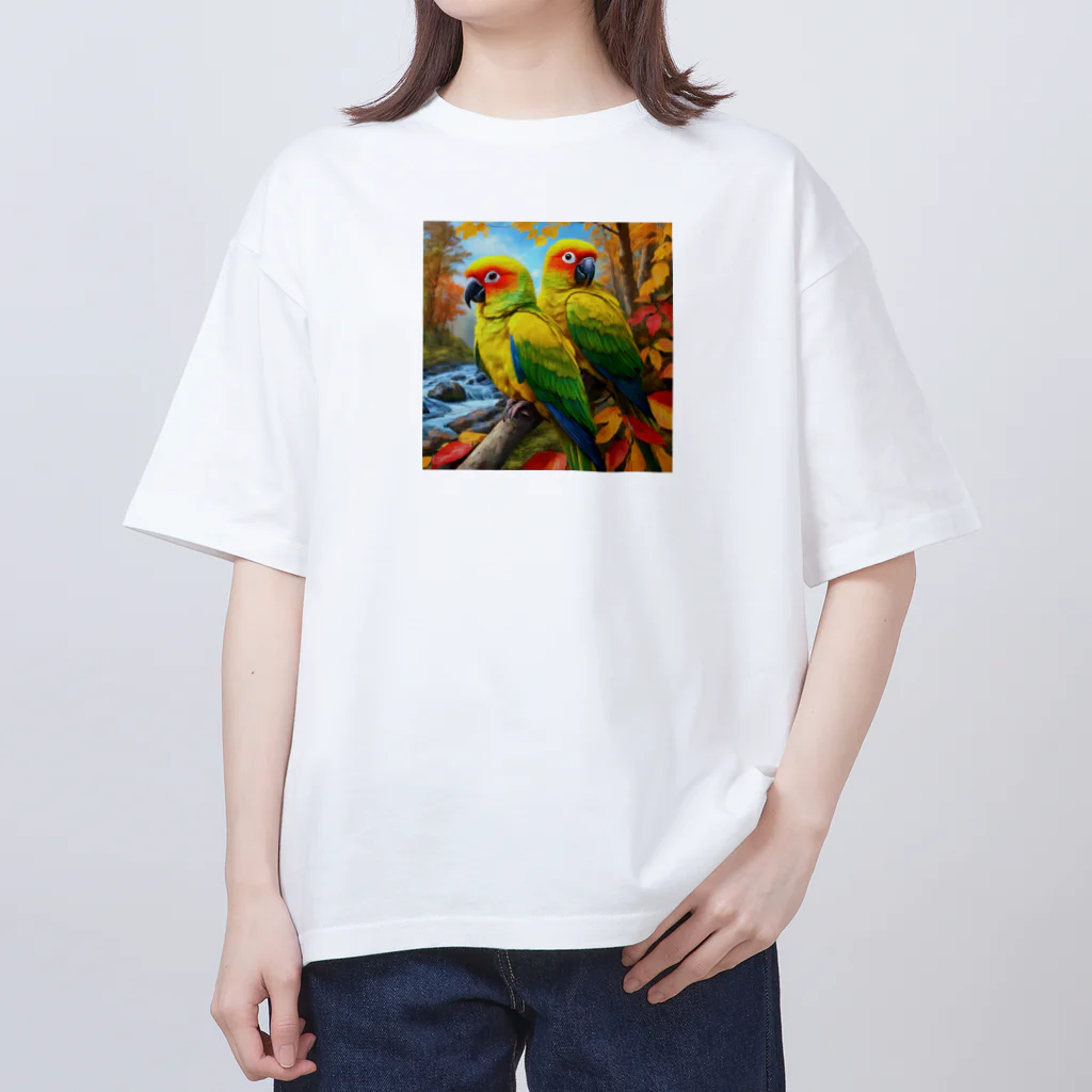 urako77のインコ オーバーサイズTシャツ