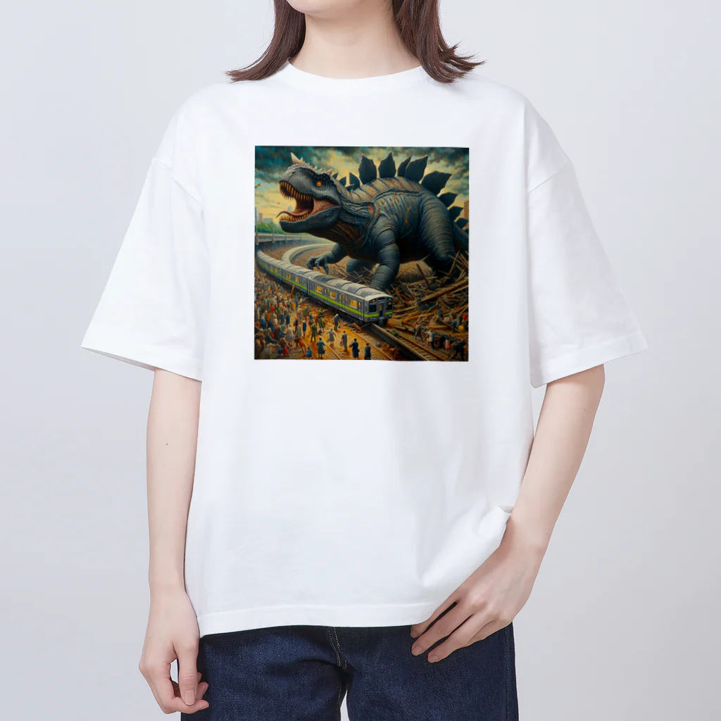 やるか、やらぬか？本人次第の恐竜にはなれなかった Oversized T-Shirt