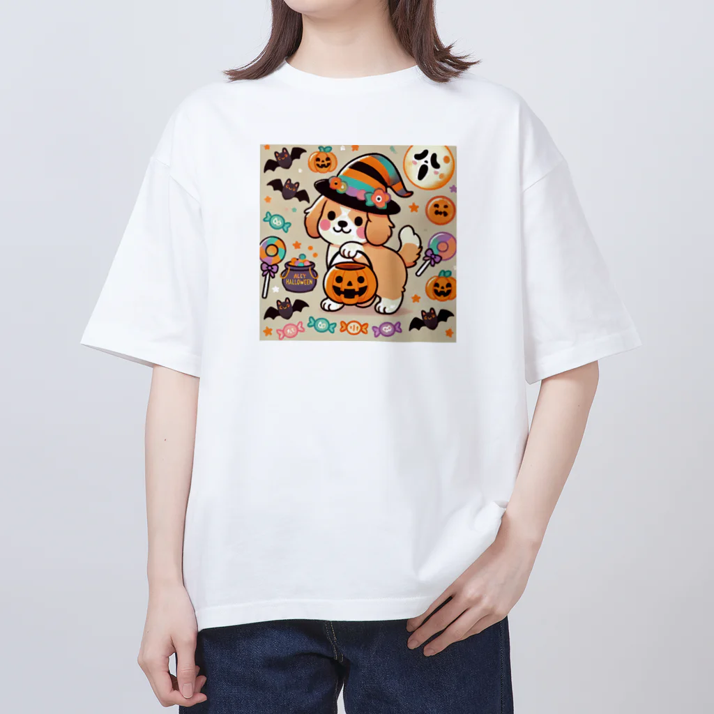 あとりえmignonのハロウィンドッグ Oversized T-Shirt