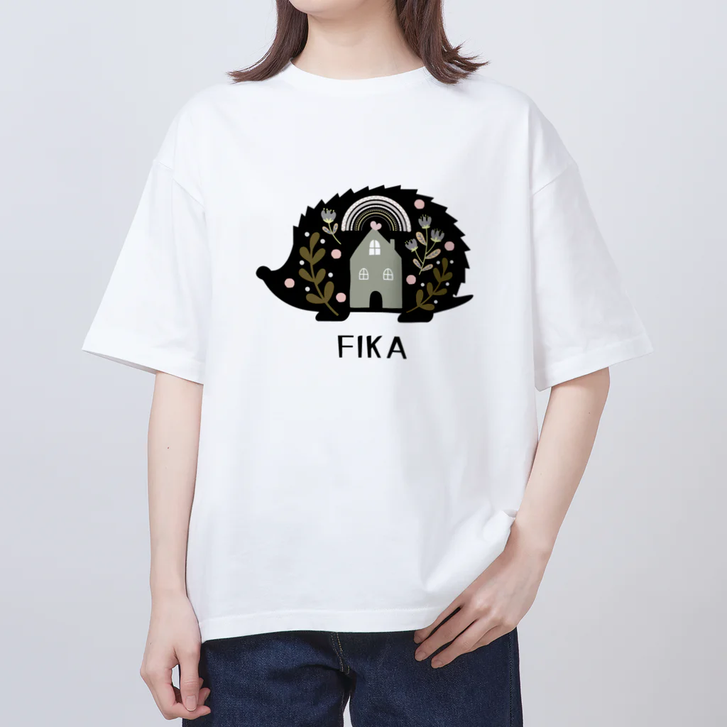 ZenCの【FIKA 北欧 ハリネズミ】 Oversized T-Shirt