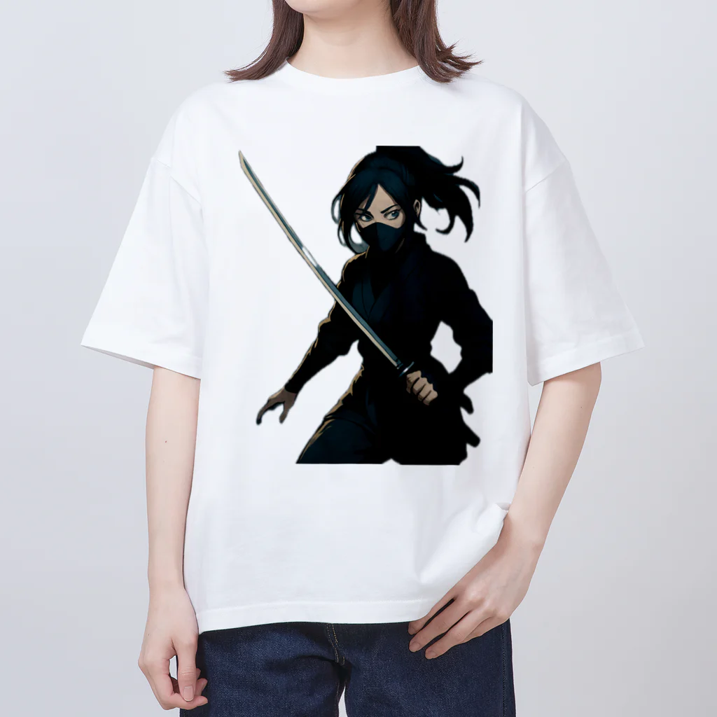 oto_jpのNinja Girl T-Shirt 女忍者Tシャツ Oversized T-Shirt