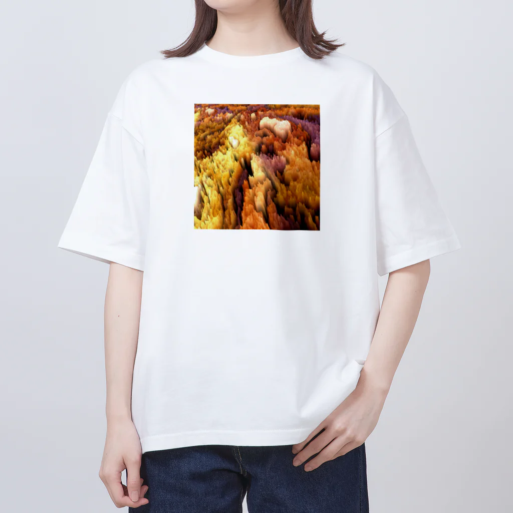 🍩tarojiro(たろじろ) shop🍩の捕らわれの土ロボット模様 Oversized T-Shirt