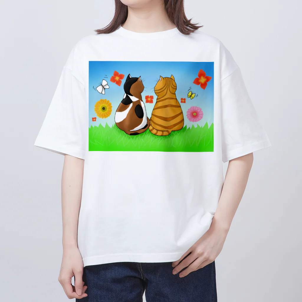 Lily bird（リリーバード）の仲良し猫さん オーバーサイズTシャツ