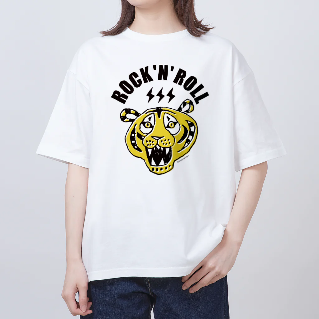 ROCK 'N' ROLL TIGER　ロックンロール タイガーの寅年 ROCK'N'ROLL TIGER タイガー／トラ／虎／ オーバーサイズTシャツ