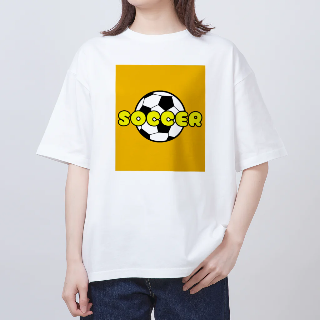 happy_25chanのサッカーボール柄Tシャツ（黄色/白） オーバーサイズTシャツ