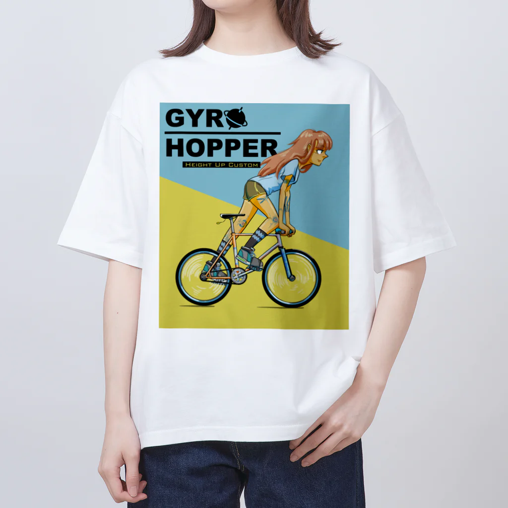 nidan-illustrationのGYRO HOPPER (inked fixie girl) オーバーサイズTシャツ