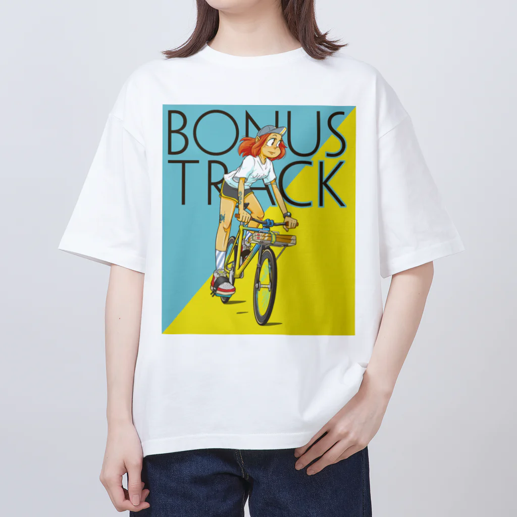 nidan-illustrationのBONUS TRACK (inked fixie girl) オーバーサイズTシャツ