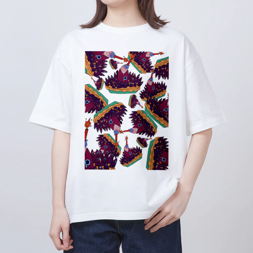 ベクのアイテム屋の空見上げるサカナたち Oversized T-Shirt