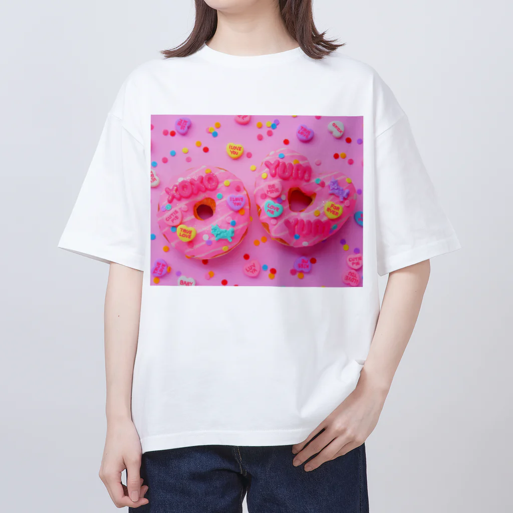 fancy fake sweets Marianne☆のyum yumドーナツ🍩 オーバーサイズTシャツ