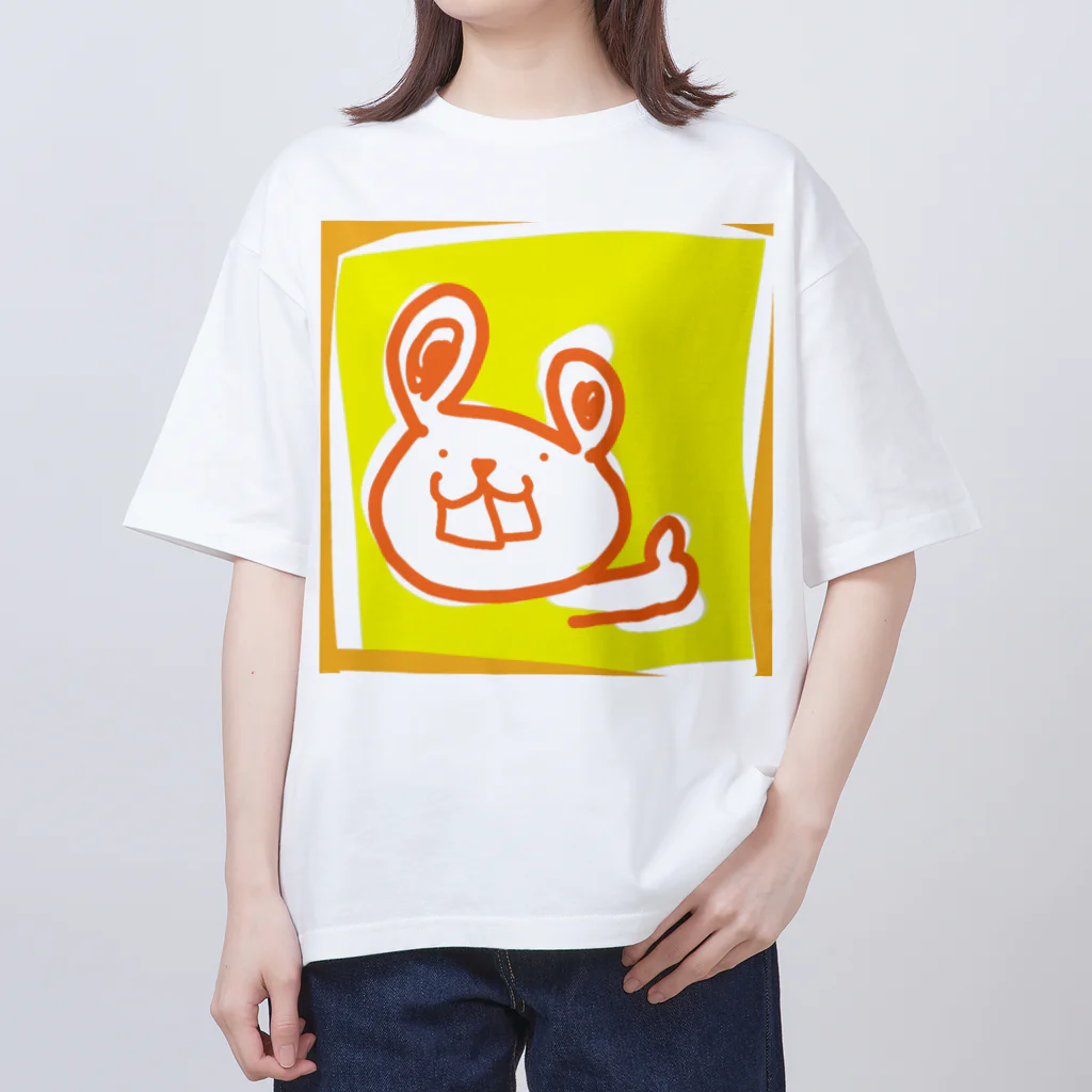 フラッページのGOOD LUCK ウサお Oversized T-Shirt