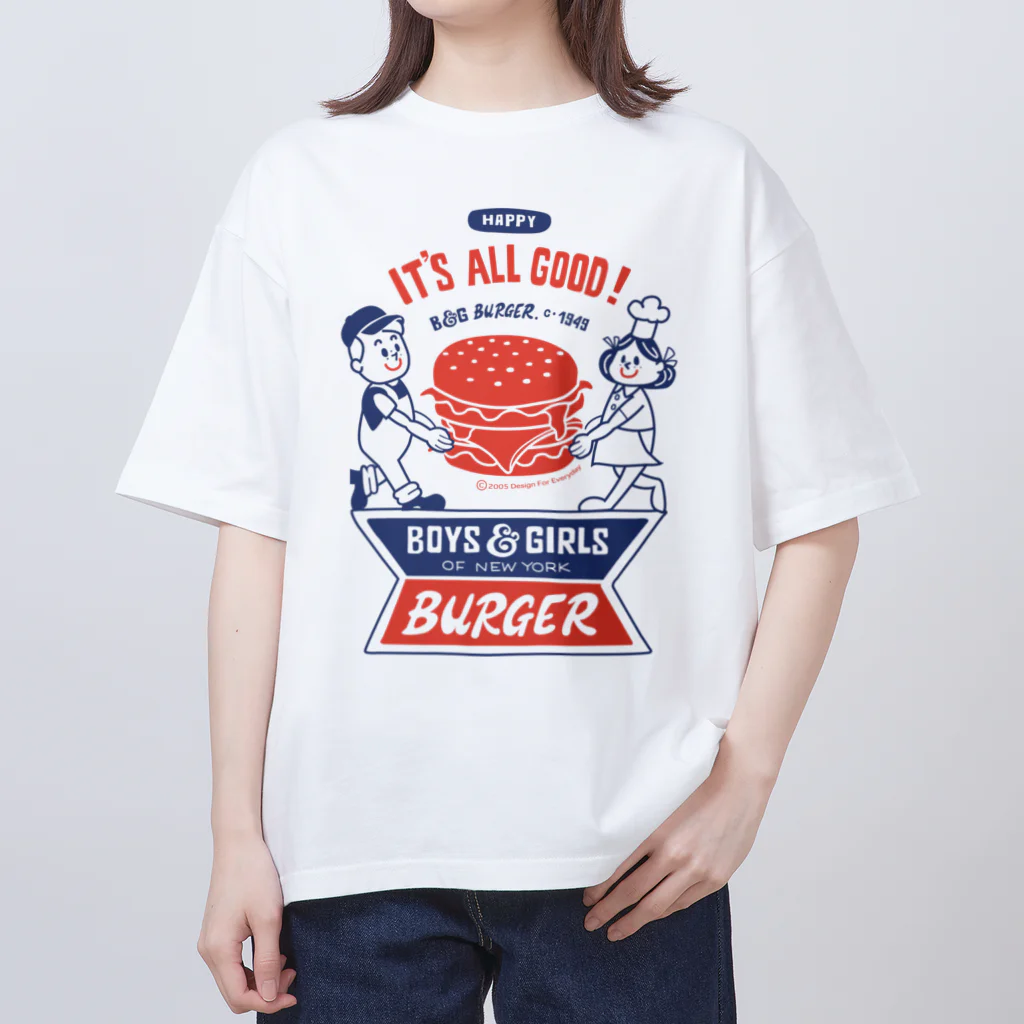 Design For Everydayのハンバーガー＆BOY＆GIRL オーバーサイズTシャツ