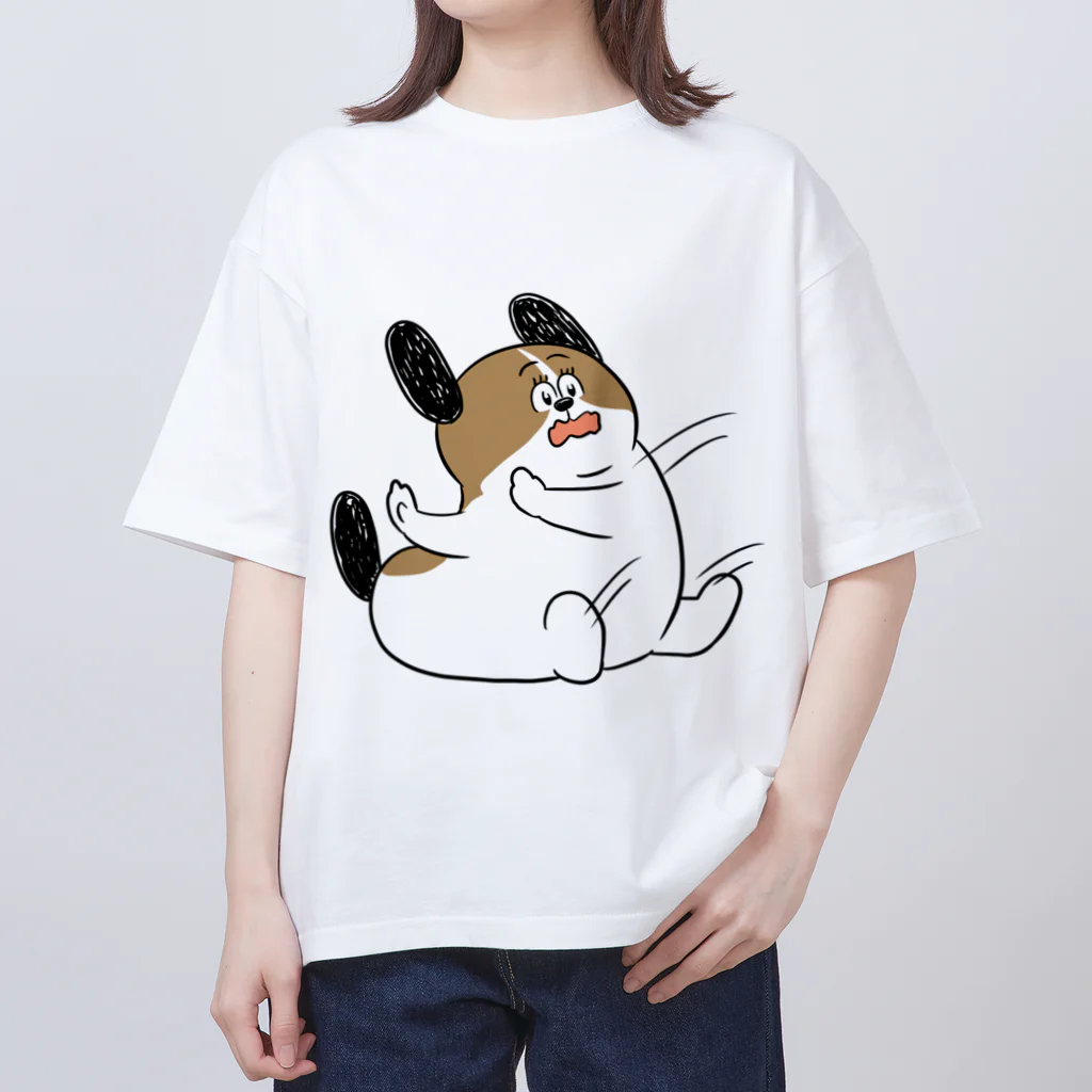 マツバラのもじゃまるしりもち オーバーサイズTシャツ