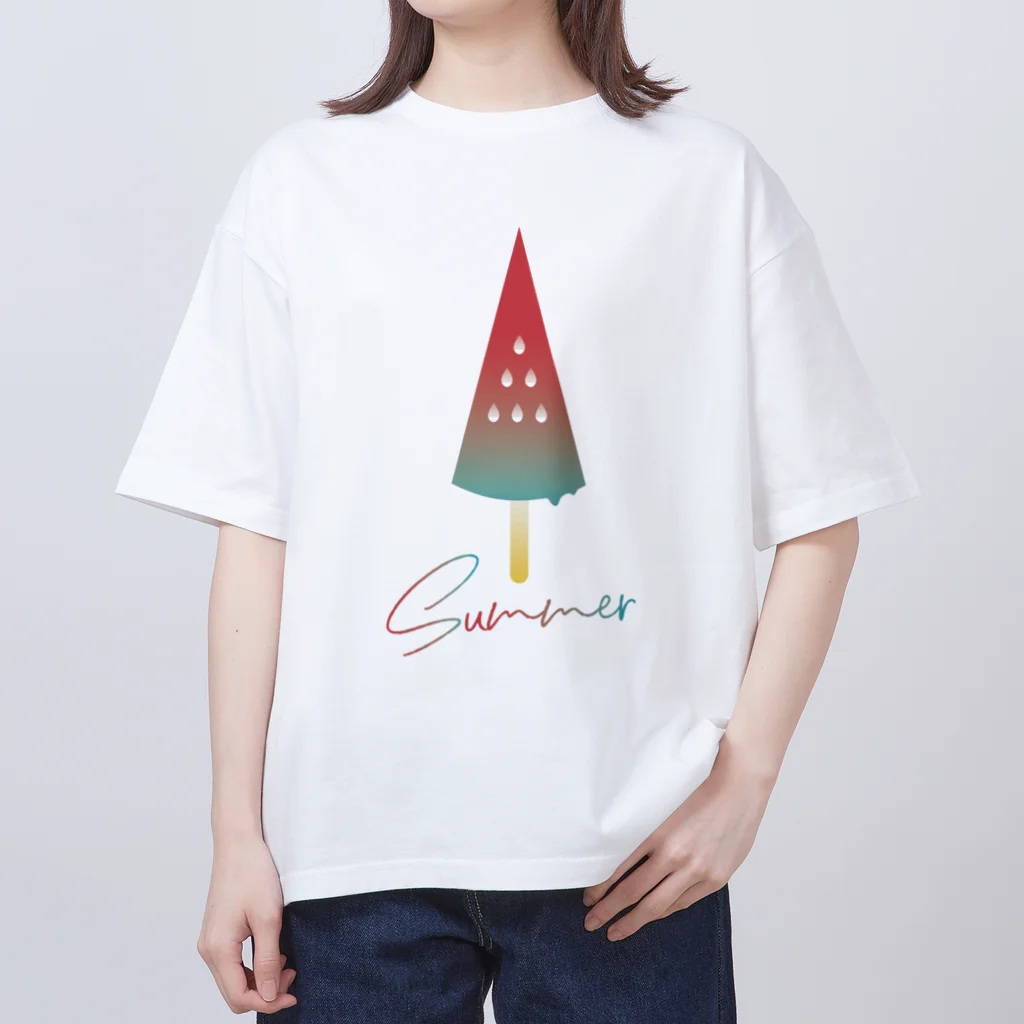 しらすのTシャツ屋さんの夏に着たいスイカTシャツ(ミニ） オーバーサイズTシャツ