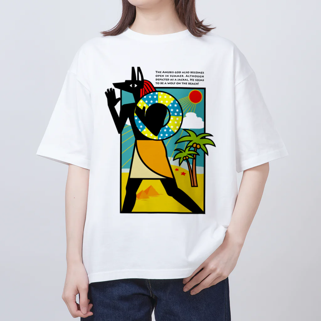 huroshikiの夏のアヌビス神 in the beach オーバーサイズTシャツ