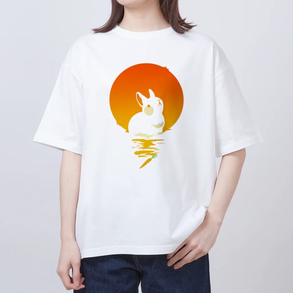 じんらいむのCarrot Rabbit Sunset オーバーサイズTシャツ