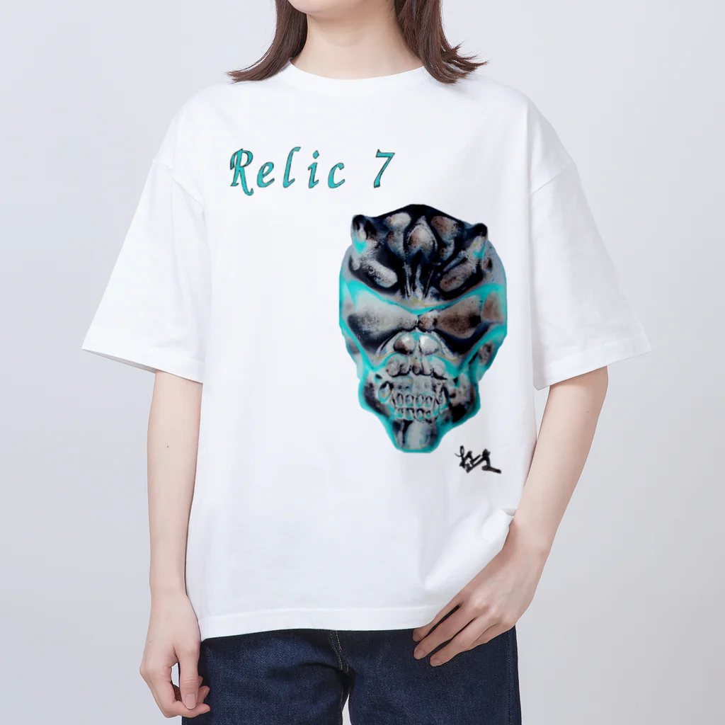 Relic7のRelic 7　二角鬼スカル Oversized T-Shirt