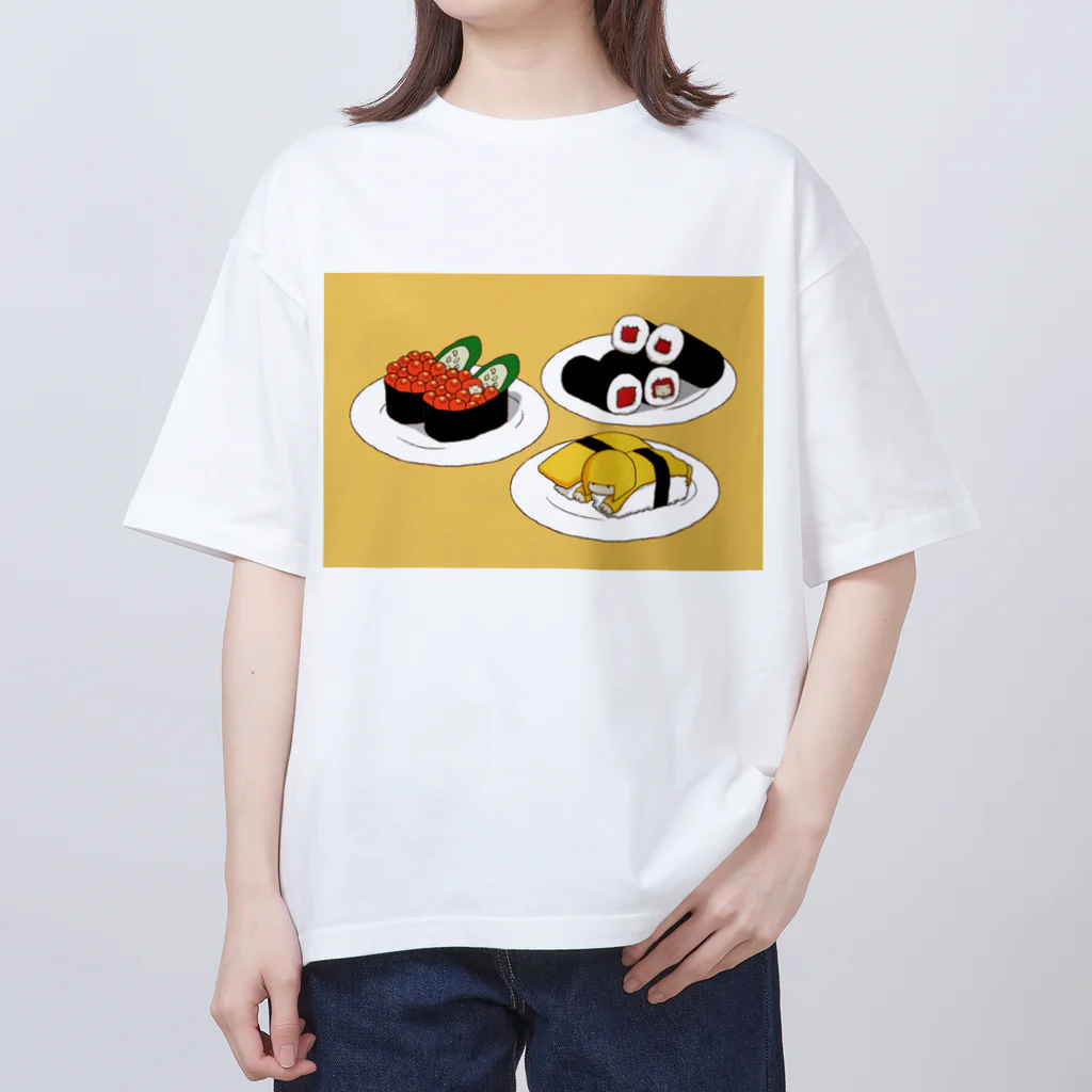 伊六のなんかいる。いくら鉄火玉子T オーバーサイズTシャツ