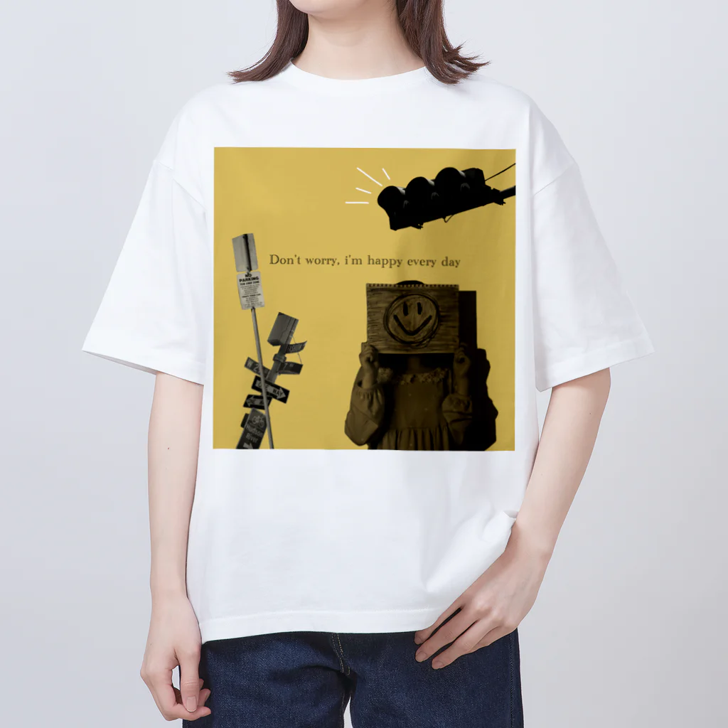 Jackalope Houseの私は毎日幸せだよ オーバーサイズTシャツ