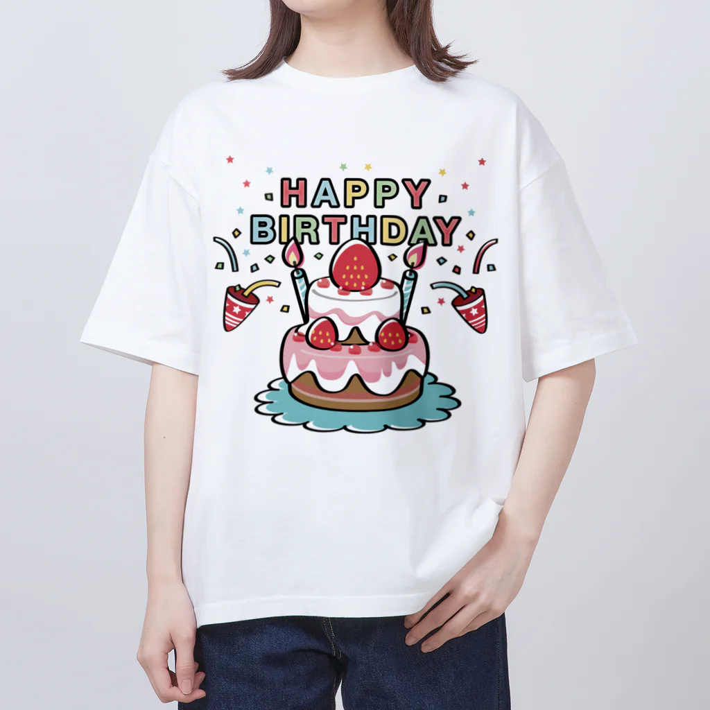 イラスト MONYAAT のCT61HAPPY BRITHDAY  Oversized T-Shirt