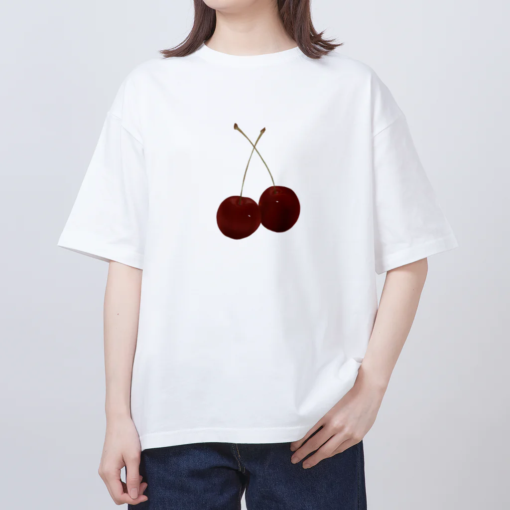 たべもの屋さんの🍒 オーバーサイズTシャツ