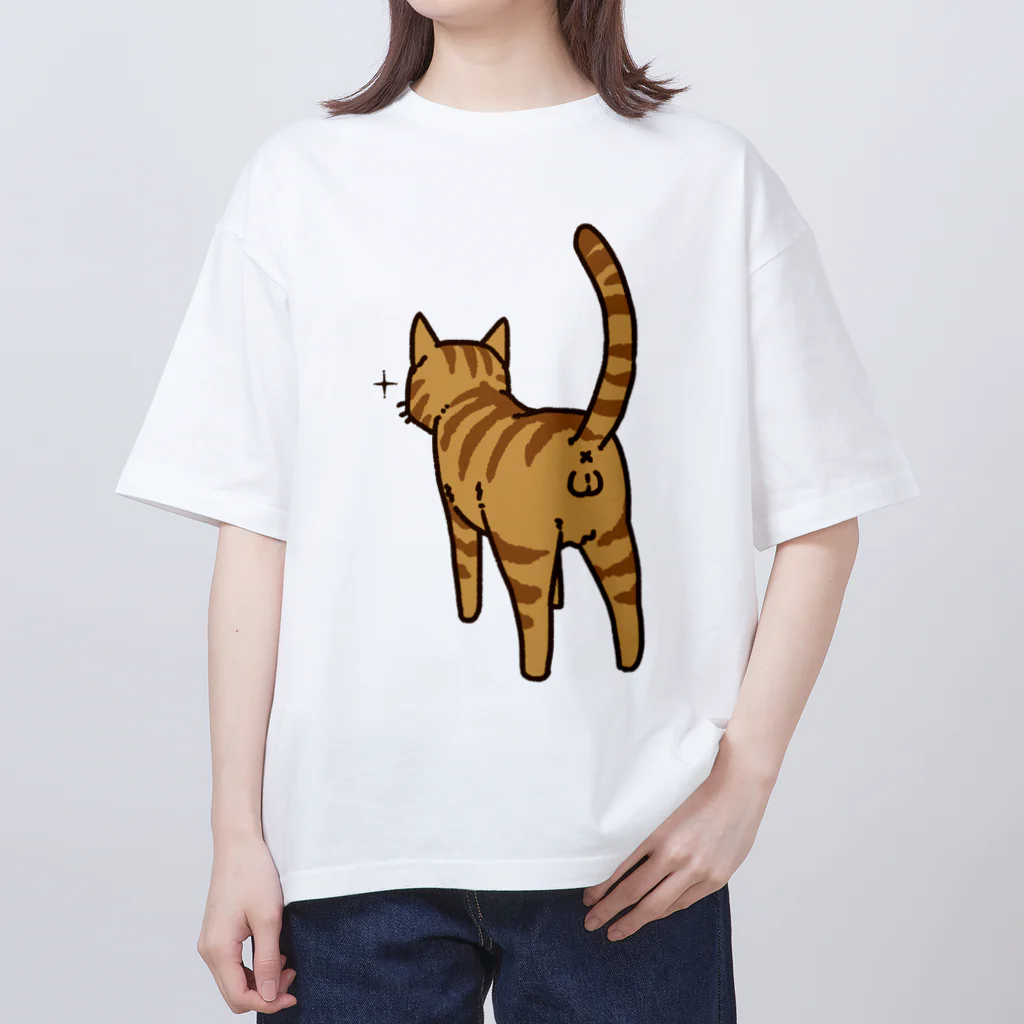 Riotoのねこけつω（茶トラ） オーバーサイズTシャツ