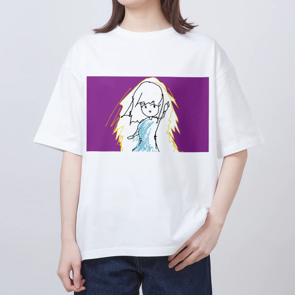 水草の能力発動系ガール オーバーサイズTシャツ