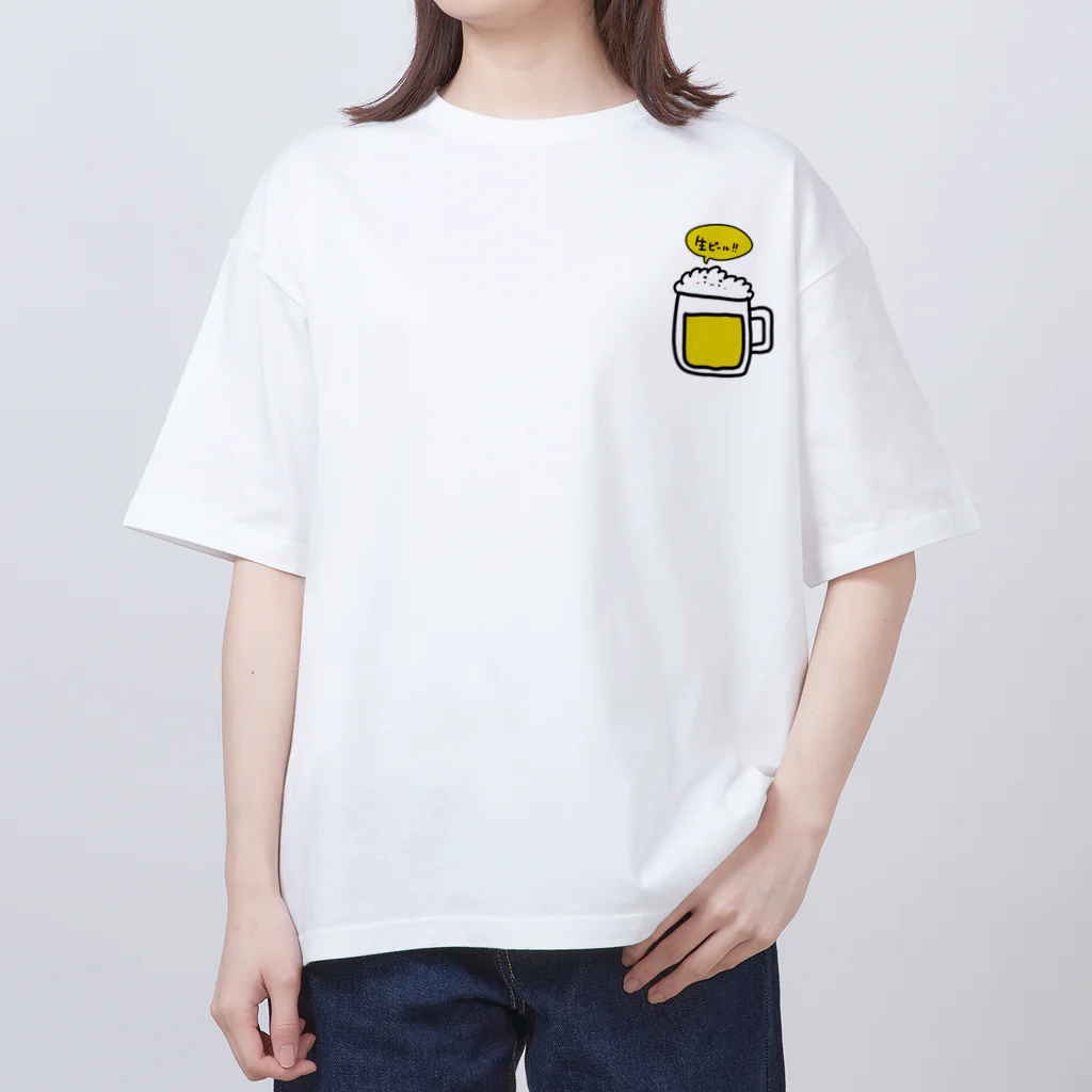 相乗効果 閑歳のおはごじゃショップのとりあえず生ビールで Oversized T-Shirt