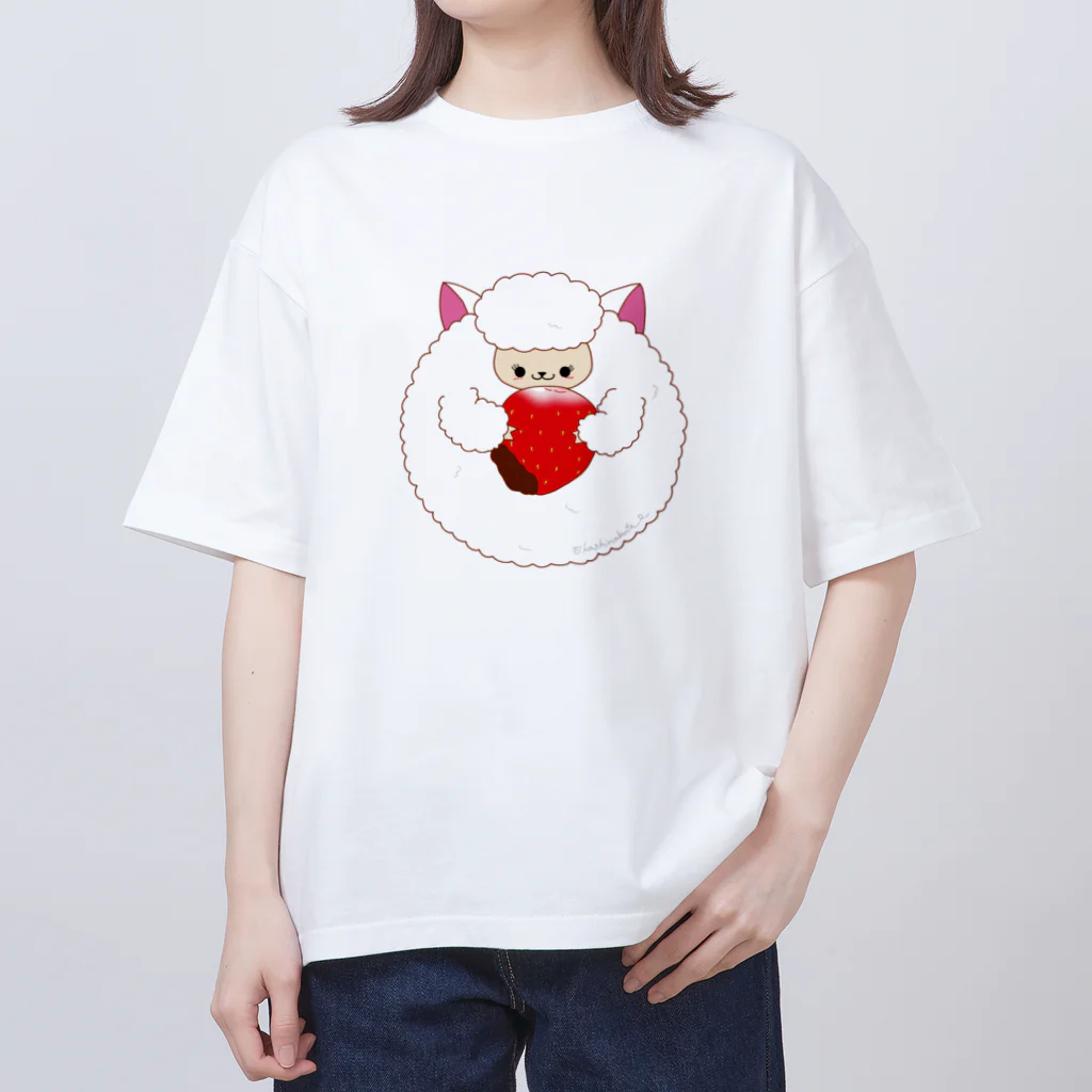 Draw freelyのいちご大福？ オーバーサイズTシャツ