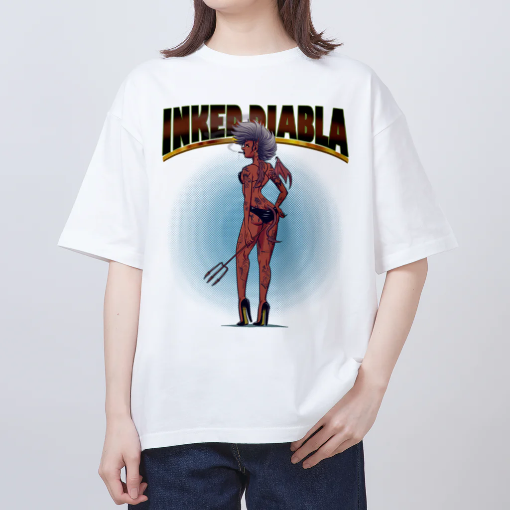 nidan-illustrationの"INKED DIABLA" オーバーサイズTシャツ