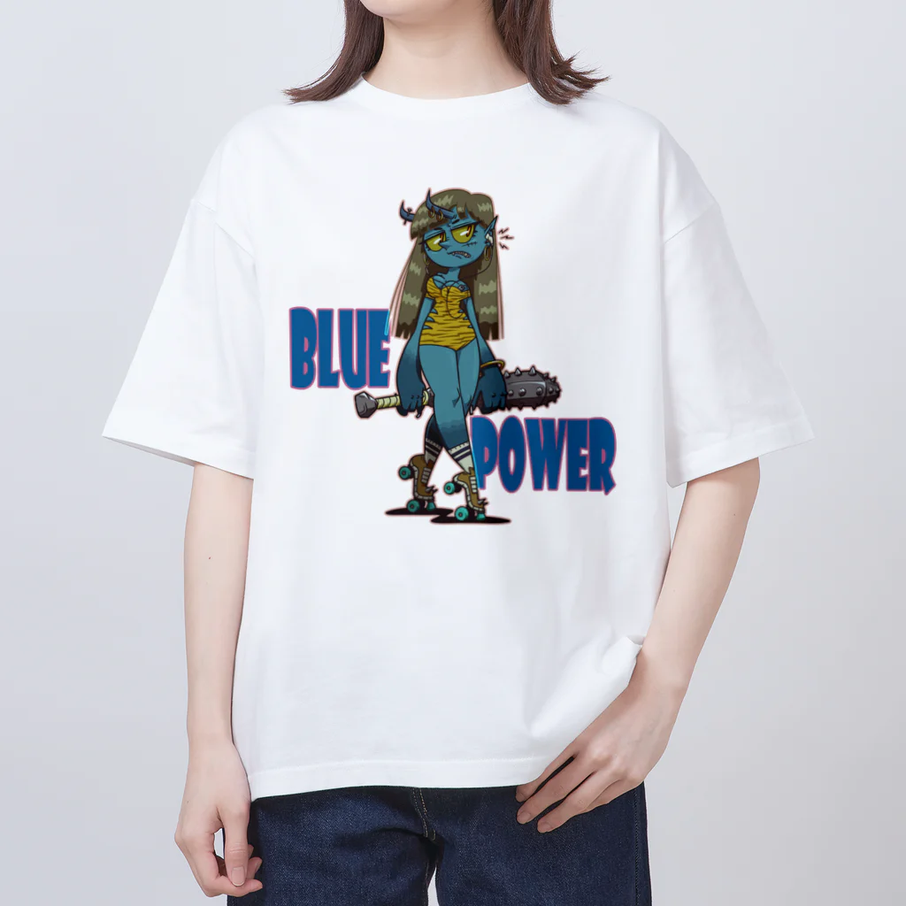 nidan-illustrationの“BLUE POWER” オーバーサイズTシャツ