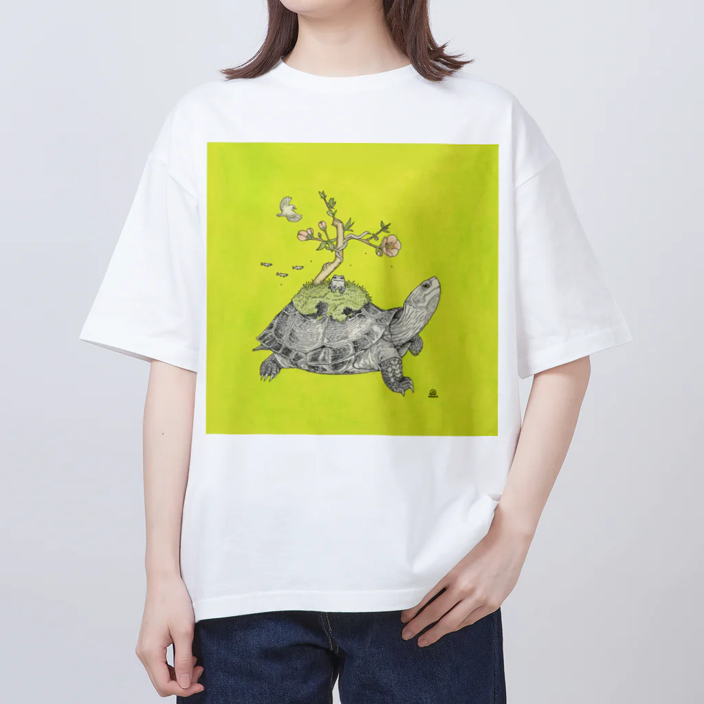 八重山みなみんの亀盆栽 オーバーサイズTシャツ