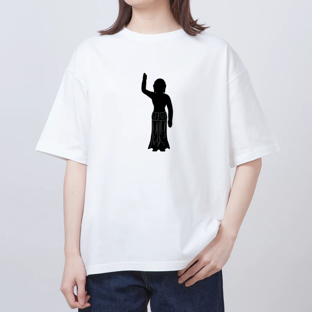 山の門のおはなまつり（黒） Oversized T-Shirt