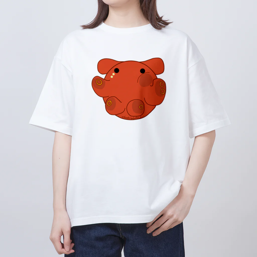 Draw freelyのべたっと　めんだこくん オーバーサイズTシャツ