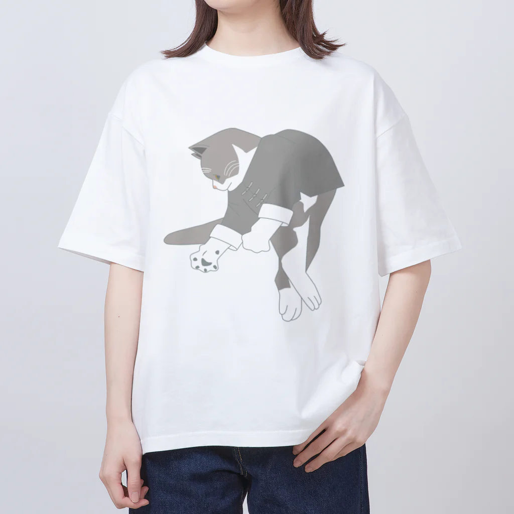 中華呪術堂（チャイナマジックホール）の猫功夫(猫カンフー) オーバーサイズTシャツ