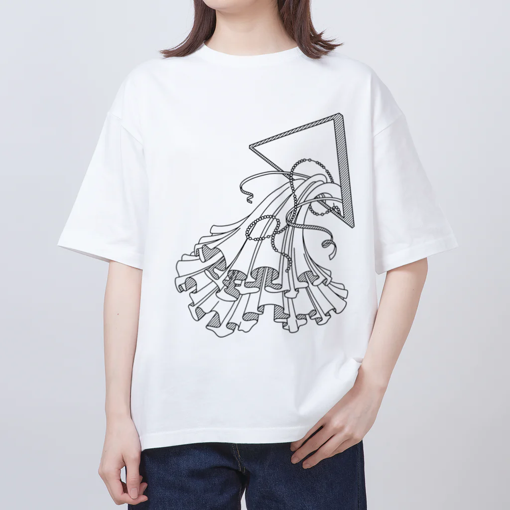 yamayamahanabanaのフリルを吐くデルタ オーバーサイズTシャツ