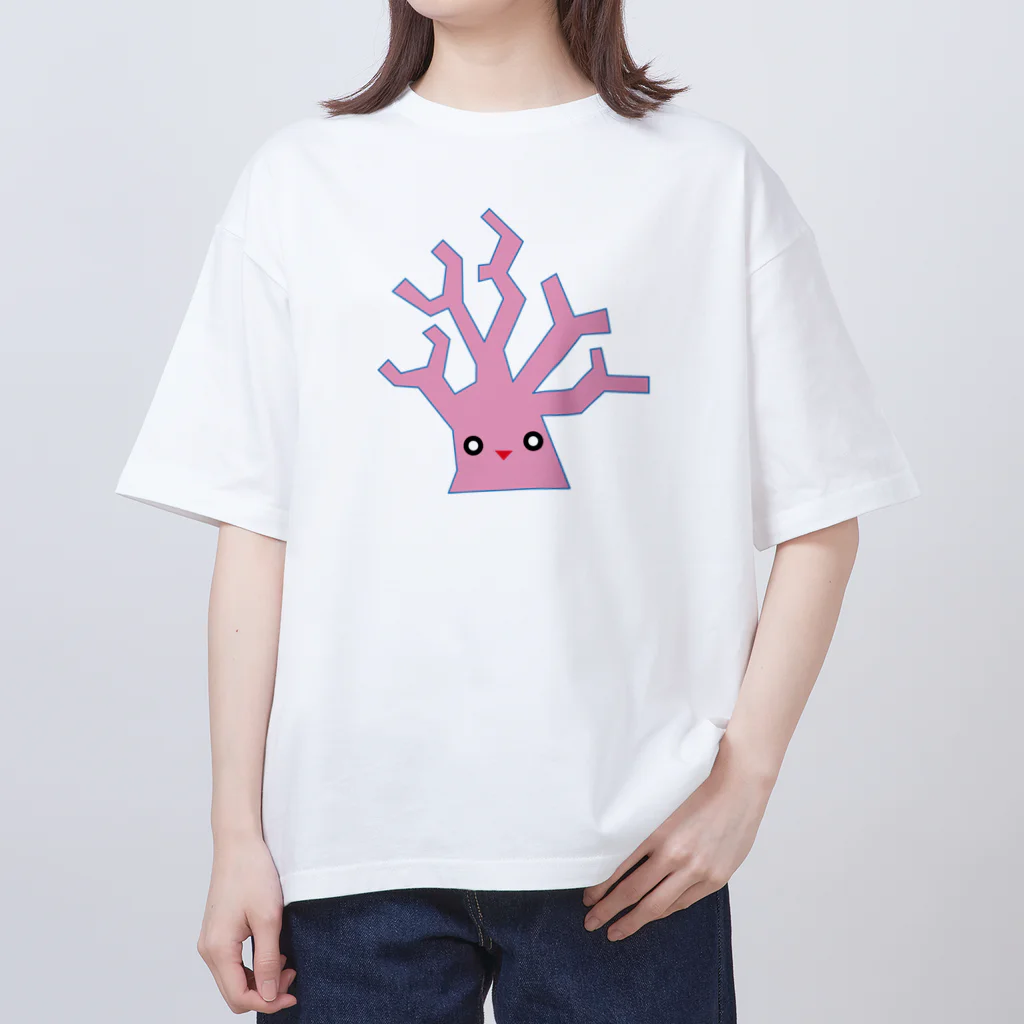 ゴロニャーのダサT屋さんのサンゴの日 対応グッズ サンゴくん Oversized T-Shirt