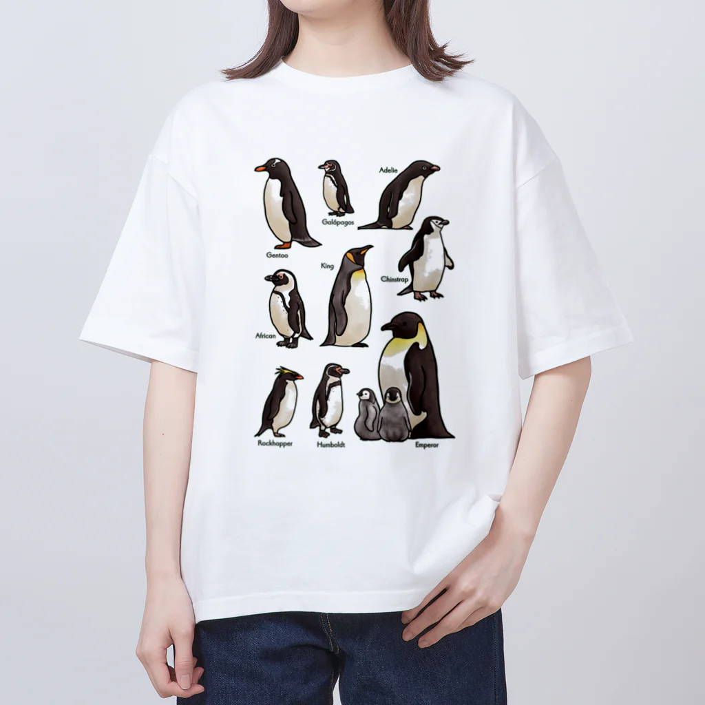 huroshikiのペンギンだらけ オーバーサイズTシャツ