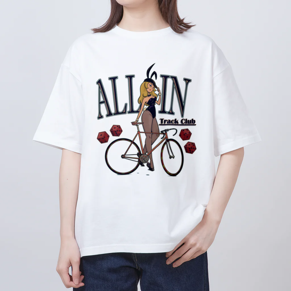 nidan-illustrationの"ALL IN -Track Club-" オーバーサイズTシャツ